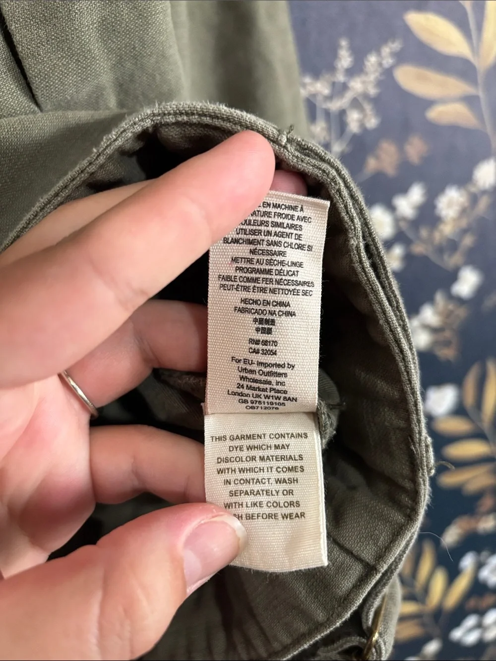 Free People Womens Military Utility Oversized Jacket Khaki Green Button Up M